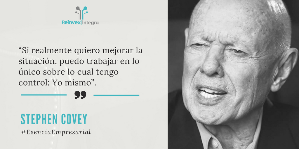 ReinvexIntegra's tweet photo. “Si realmente quiero mejorar la situación, puedo trabajar en lo único sobre lo cual tengo control: yo mismo”. Stephen Covey https://t.co/zXGE4AMFLh