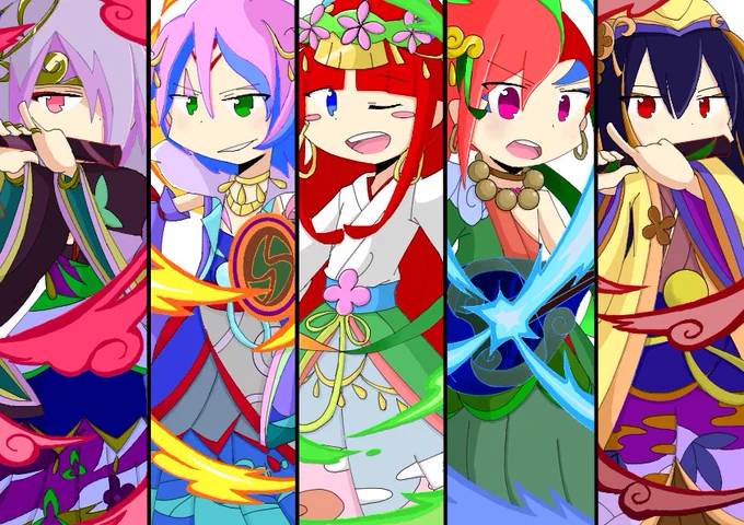 #ぷよきねん2018_お便り雅楽師大好きです!!特にナルカミが好きでいつもお世話になってます!というわけでイラストを描いてみました! 