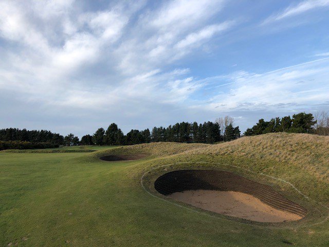 SandAGolfClub's tweet photo. The greenkeeping team have been busy lately - the fairway bunkers on the 14th have been riveted and returfed, while some dead trees and deep bramble has been removed from behind the 3rd green to improve the movement of air and adding to the aesthetic https://t.co/UXPWMBrAMC