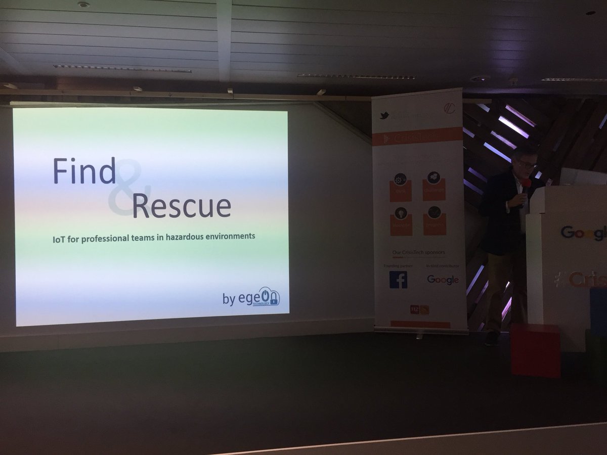 EgeonTech's tweet photo. Our CEO present Find&amp;Rescue. Thanks @112_sos #CrisisTech https://t.co/FJVhsqHs10