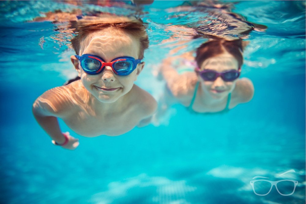 Hitting the pool? Grab some goggles to stop pool chemicals from going in your eyes. #eyecare101