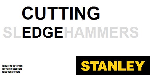 LaurenBoothman's tweet image. Quick thought for @OneMinuteBriefs #sledgehammers