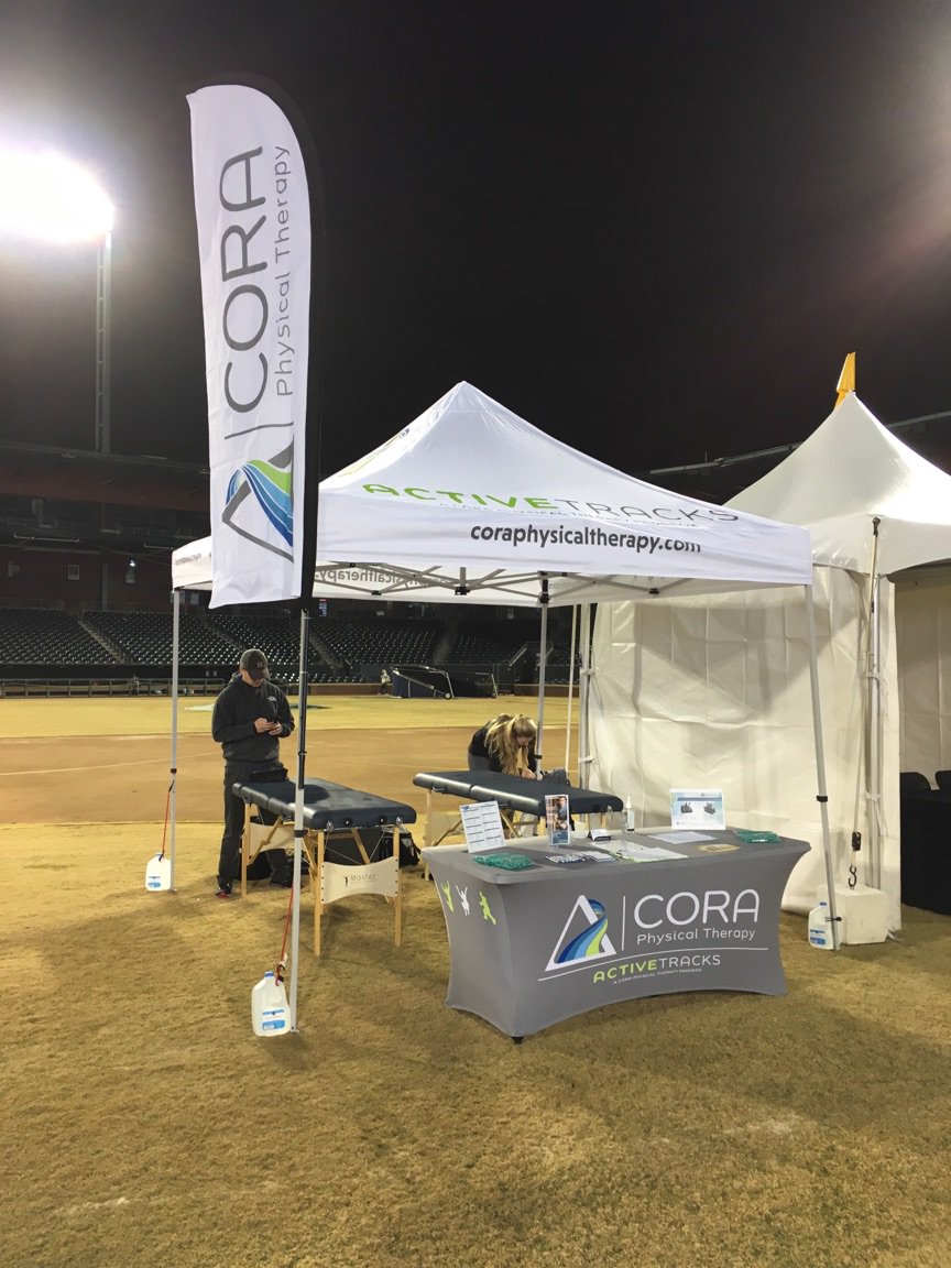 CORAPTherapy's tweet photo. We feel honored to have served the runners at this past weekend’s 2018 Wolfson's Children Challenge as they gave back to the cause. #ilovejax #wolfson55 #activetracks #CORAcares https://t.co/obt76c0SWa
