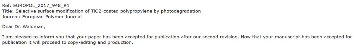 WaldmanLab's tweet photo. I am in a very good mood: paper approved!!! At least one guaranteed in 2018! #RealTimeChem #acceptedpaper https://t.co/yCtUKeiwF7
