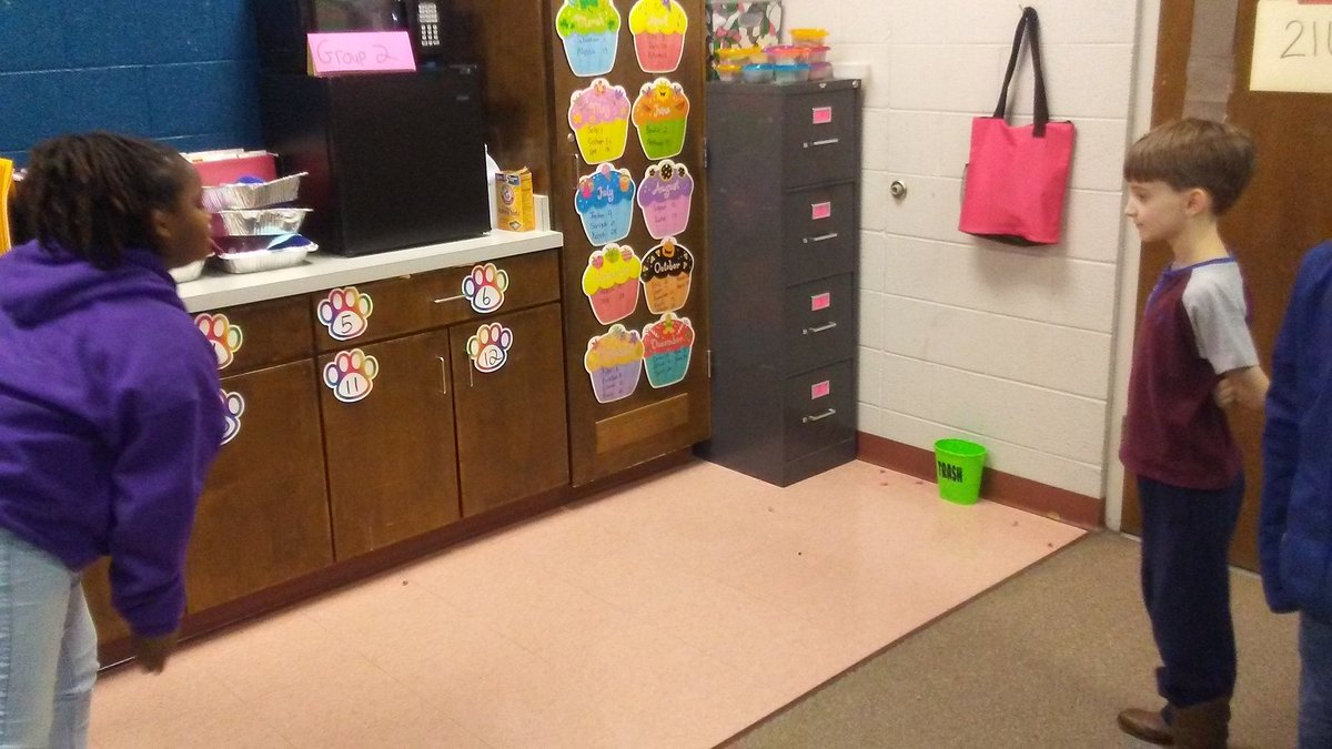 BESRouse's tweet photo. Introducing fractions with stations!! Dice drop, dice toss, trashkeet ball, eraser toss https://t.co/yDhFPWrzLU