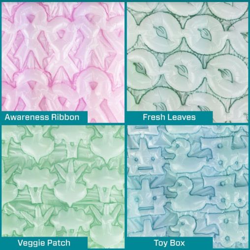 BubbleWrapBrand's tweet photo. Voting starts today! Toys, awareness ribbons, vegetables, and leaves. Which design will you choose to add to the Bubble Wrap IB Expressions line of whimsical inflatable packaging?  #BubbleWrapDay https://t.co/cWwuRHPgdA https://t.co/JdLBUnCl53