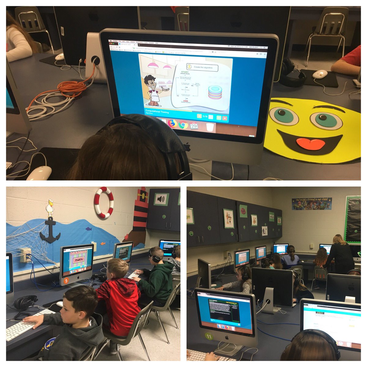robincouts's tweet photo. Love seeing Ms. Scott’s 5th @GES_Bobcats working on algorithms bright and early this morning in https://t.co/uY93FPZXle! #WeAreRCSTN @RobCoSchools https://t.co/EmCORgR0jv