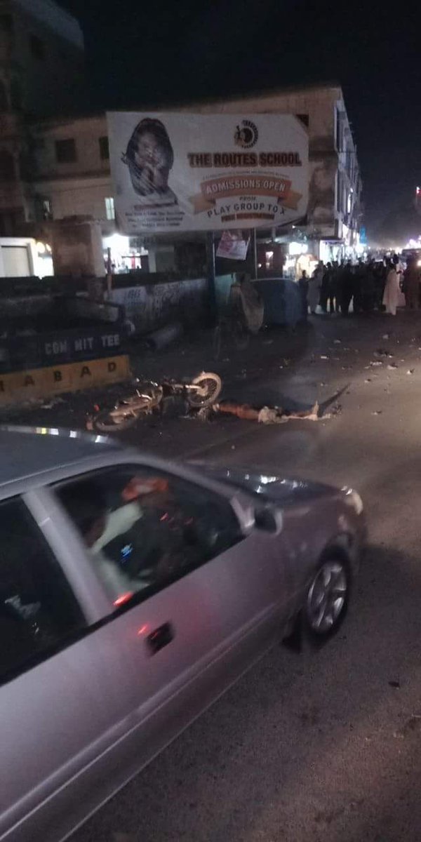 FixitPakHyd's tweet photo. Blast happened at the exact same place near Shaheen Dairy Qasimabad where our volunteer renewed U-Turn sign yesterday!
A child Died.
#Fixit #Condolences https://t.co/haUi34umVo