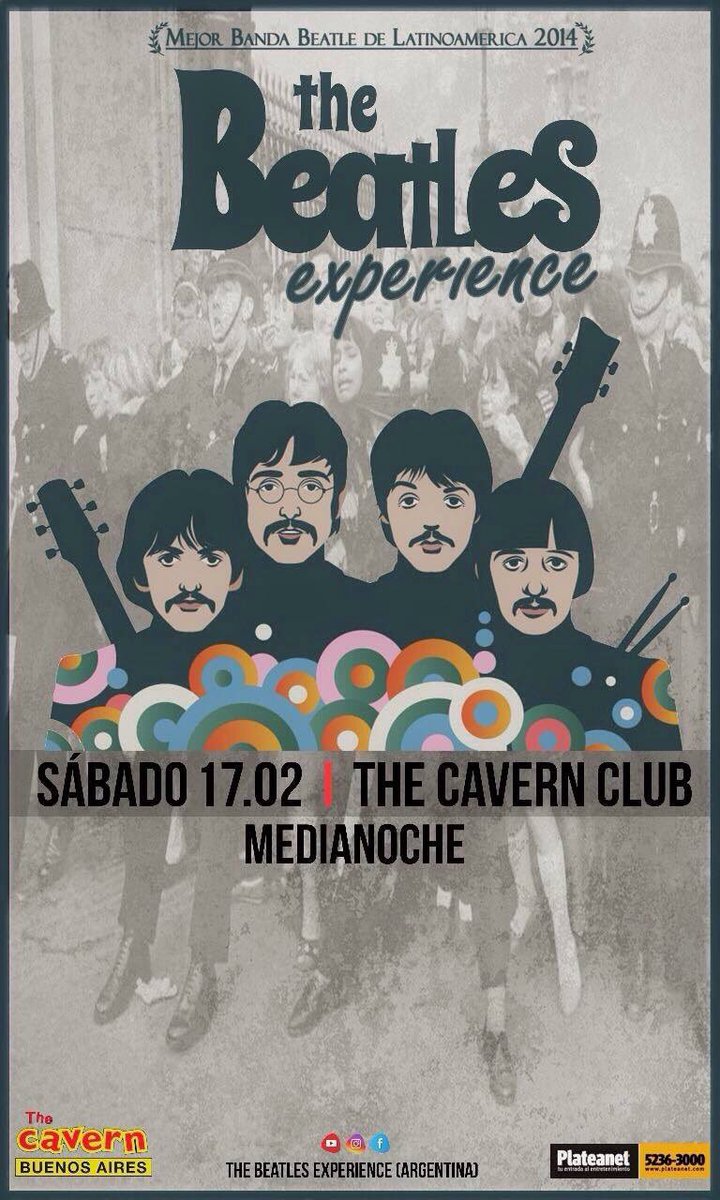 thebeatlesxp's tweet photo. PRÓXIMO 17 DE FEBRERO VOLVEMOS A @TheCavernBA .!!! LOS ESPERAMOS.! https://t.co/f4QMH1Zknq