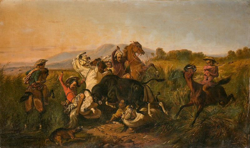 auction_fr's tweet photo. #AuctionResult 7,2 millions € pour cette oeuvre de Raden #Saleh, un triple record atteint par @jpruellan ce weekend avec cette superbe "Chasse au taureau sauvage" ! > https://t.co/iStV2Ac9Bd https://t.co/xV8HISkZ4l