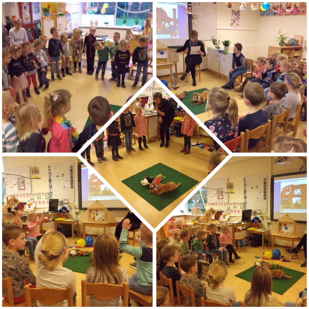Afgelopen woensdag was het zover: de opening van de Nationale #voorleesdagen door Aukje Rusticus. Samen met groep 1/2 van #Itlemieren genoten de kinderen van het boek: Ssst! De tijger slaapt.