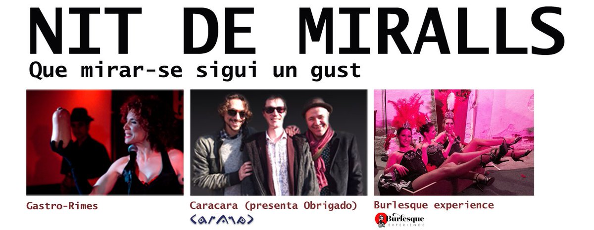 Nit de Miralls al <a href="/BartsClubBcn/">BartsClub</a> , el proper 17 de març! Caracara presenta el seu nou treball "Obrigado", acompanyats de Gastro-Ritmes i Burlesque Expreience!
T'ho perdràs?