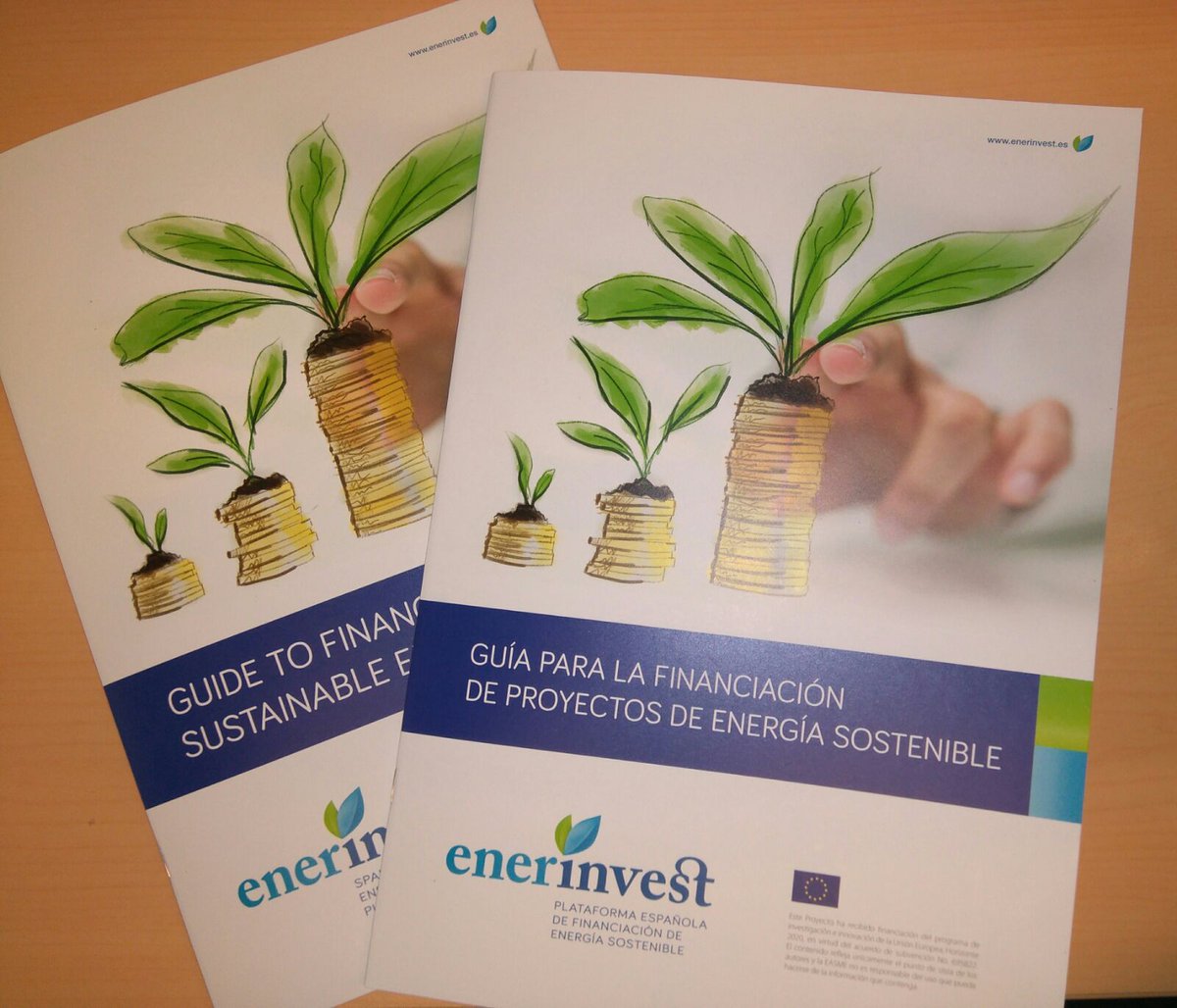 EsEnerInvest's tweet photo. ¿Conoces la Guía para la #Financiación de Proyectos de Energía de ENERINVEST? Puedes consultarla entre los recursos de la Plataforma: https://t.co/jmOxqbw4PC Alternativas para hacer posible tu planteamiento de energía limpia. ¡Ya disponemos de ejemplares impresos! https://t.co/qBHSGMh6Od