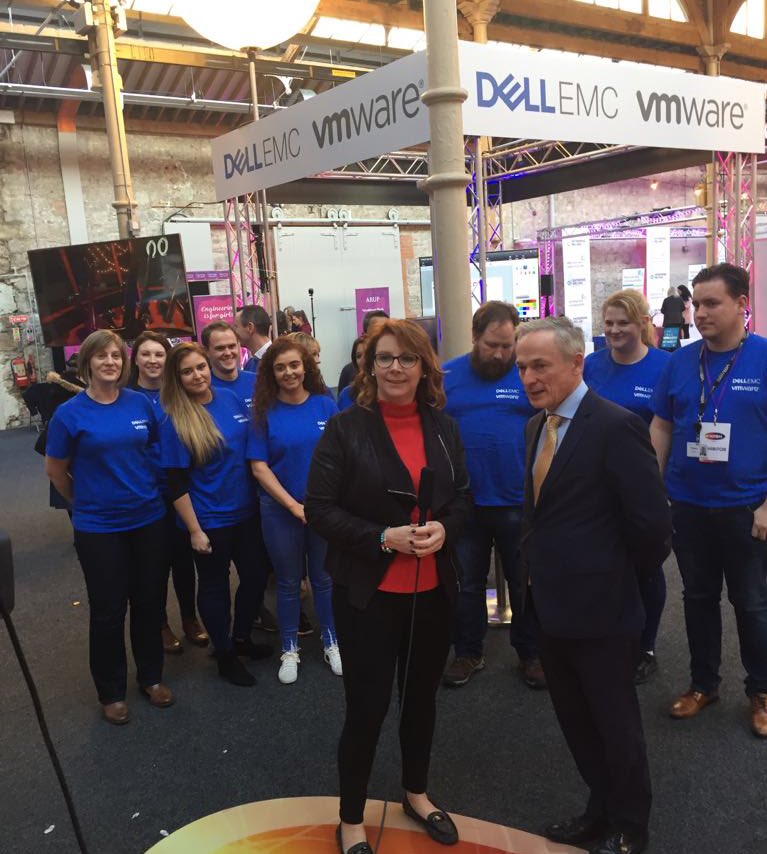 VMwareIreland's tweet photo. @RichardbrutonTD visited our stand today and spoke about the importance of companies like @DellEMCUKI and @vmwarecork taking part in initiatives like @IWish_ie and encouraging more girls into the world of #STEM #iwish18 #considerstem https://t.co/h5TZZkerff