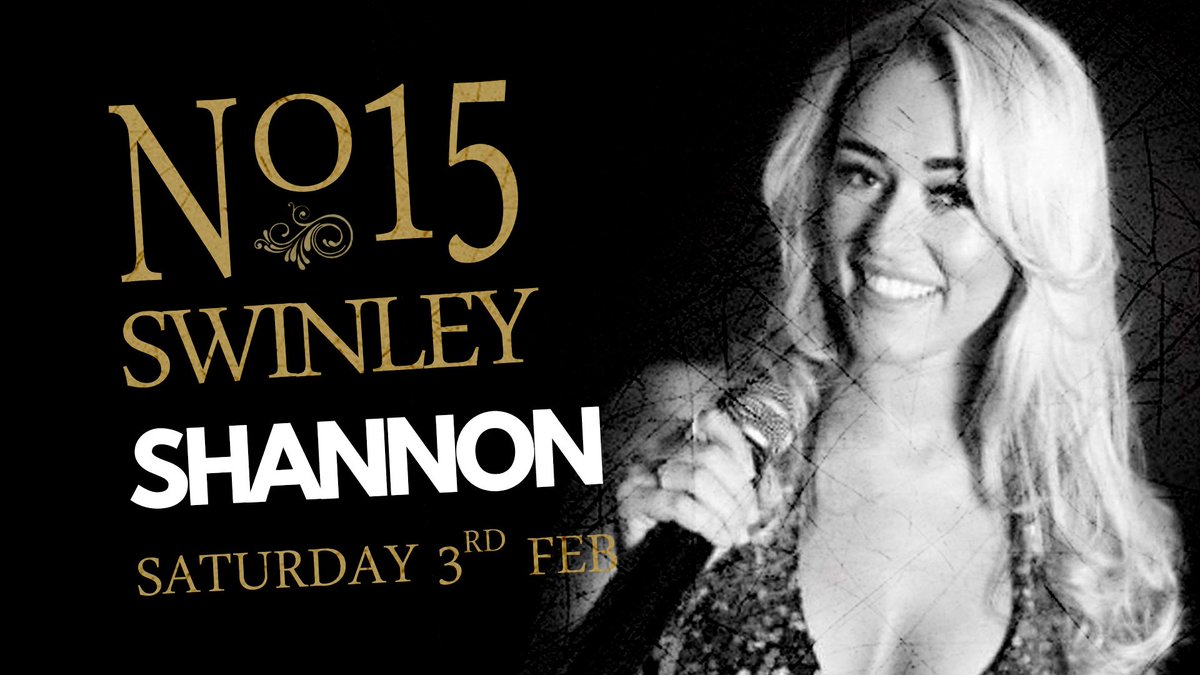 15sofSwinley's tweet image. This Saturday Shannon a fantastic vocalist performing a range of Soul &amp;amp; Motown classics to get you singing, dancing &amp;amp; smooching.