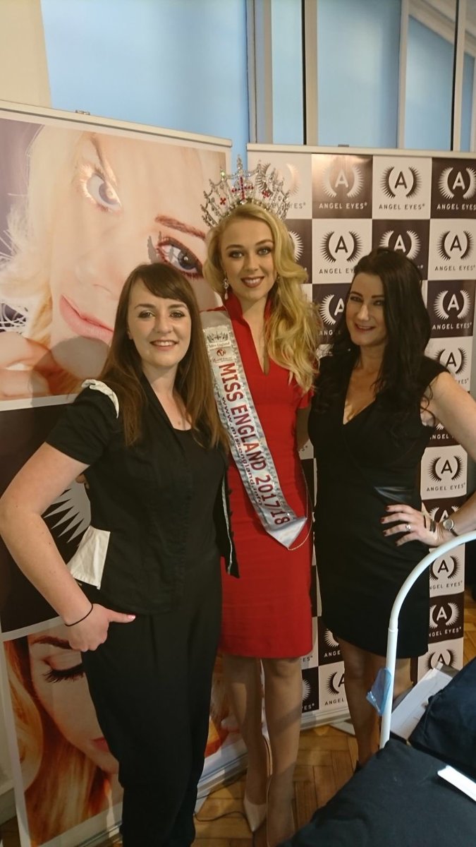 AngelEyeslashes's tweet photo. The beautiful @StephanieHill17 having her lashes done at our pop up salon at the @CiCi_PR SS18 press day last week! #missengland #missengland2017 #lashes #angeleyes https://t.co/YtWHO1ynaM