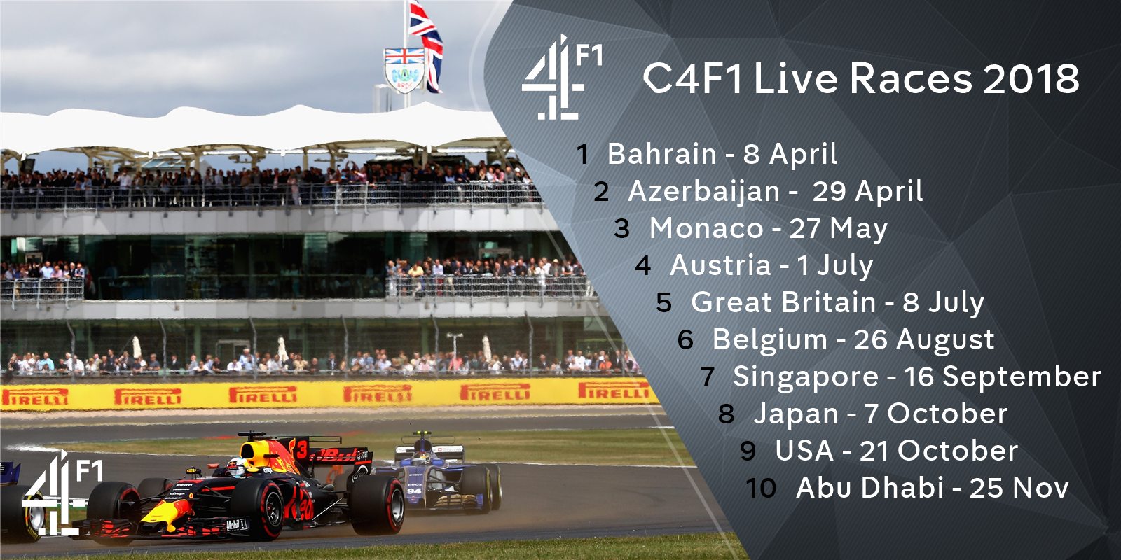 F1 this weekend online on channel 4