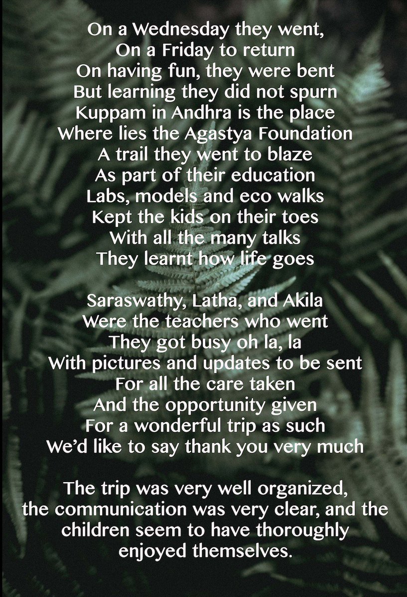 akshar_arbol's tweet photo. How wonderful it is to be sharing this feedback on a #monday!
Thank you Prema for such a creative feedback :-D
#mondaymotivation #AAIS #Internationalschool #IBO #IB_PYP #IB_DP #wondermoms #EconomicSurvey2018 #schoolsinchennai #MondayQuotes https://t.co/Mt6rDbDgjq