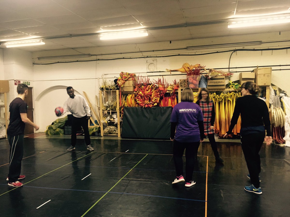 In the city of culture, warming up for a rehearsal of 'Fall Out' with these gems.