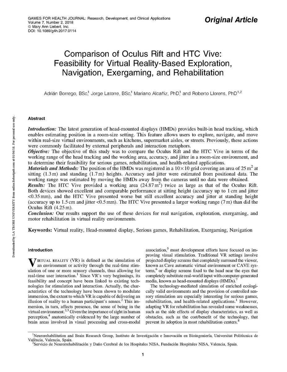 NRHB_group's tweet photo. Nuestro último 📰 ya está disponible! Mientras esperamos las nuevas versiones de @htcvive y @oculus, podéis ver una comparación de los dispositivos actuales para rehabilitación en 🎮4⃣🏩:
https://t.co/5WMVT0laoD https://t.co/p7ki2XaGtt