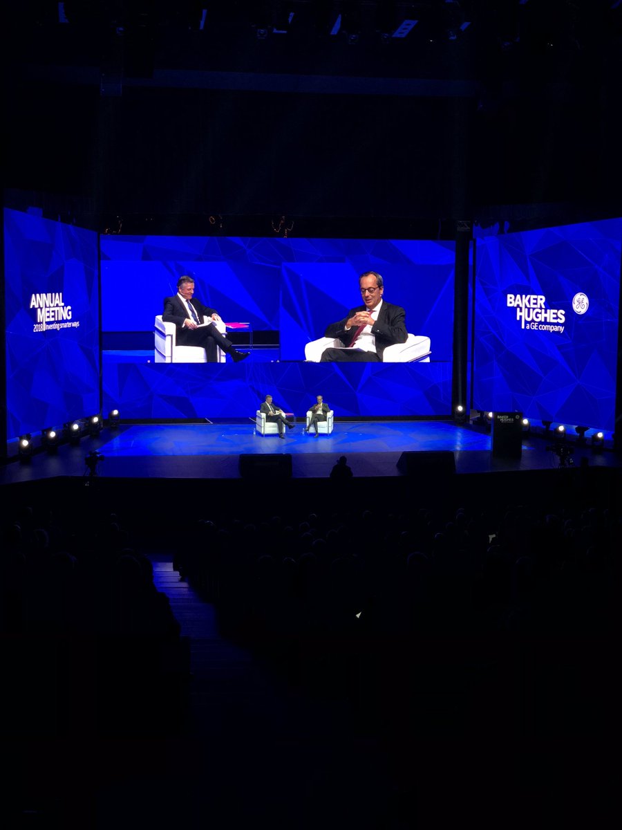 bakerhughesco's tweet photo. Up next, CEO of @GErenewables @jeromepecresse + Gordon Ballard of @IOGP_news on how fossil fuels and renewable sources together will shape the future of energy https://t.co/EZLSuynOCp