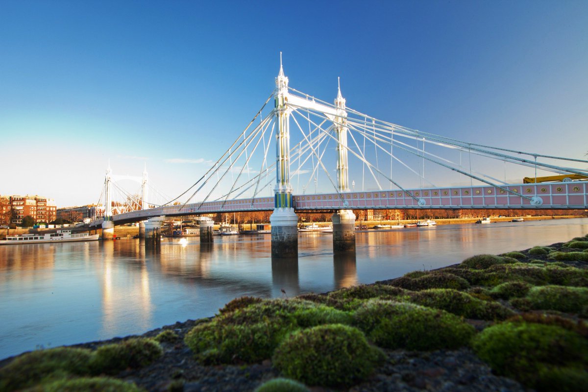 interserve's tweet photo. Upgrading a London landmark for the 21st century - refurbishing and strengthening the iconic Albert Bridge across the Thames/ #Construction #London #Refurbishment https://t.co/2t60yUFALk https://t.co/esngeegClx