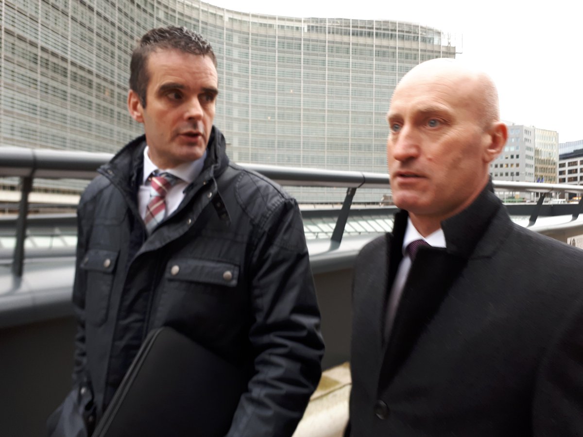 IFAmedia's tweet photo. IFA President Joe Healy and Livestock Chair Angus Woods on way to defend Irish agriculture in a meeting with Sandra Gallina, Chief EU Negotiator on #Mercosur this morning #NoSellOut #EUBeef https://t.co/gdVB5h7aQ4