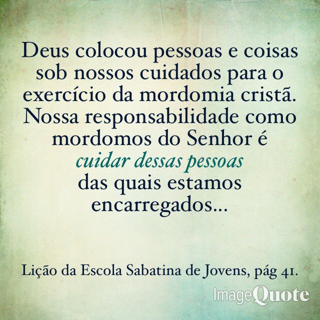 PrLeandroMacha_'s tweet photo. Timóteo era um mordomo espiritual das pessoas de sua congregação. Portanto, Paulo o encorajou a fazer seu trabalho com excelência.
Temos a mesma responsabilidade.
#SerIgrejaéSerAmigo
#GenteCuidadoDeGente
#LESJ https://t.co/lWFMkOwmQc