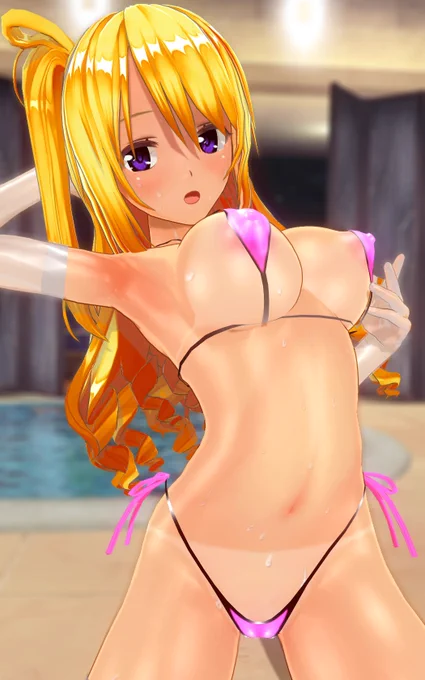 ドスケベ水着金髪ギャル#CM3D2 #カスタムメイド3D2 