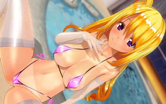 ドスケベ水着金髪ギャル#CM3D2 #カスタムメイド3D2 