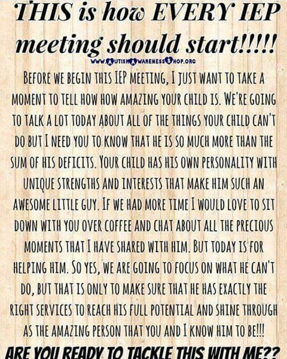 JoshNGriffith's tweet photo. We need to start every IEP meeting with something like this! Great quote:
#edchat #Education https://t.co/9eE9nHSjzJ