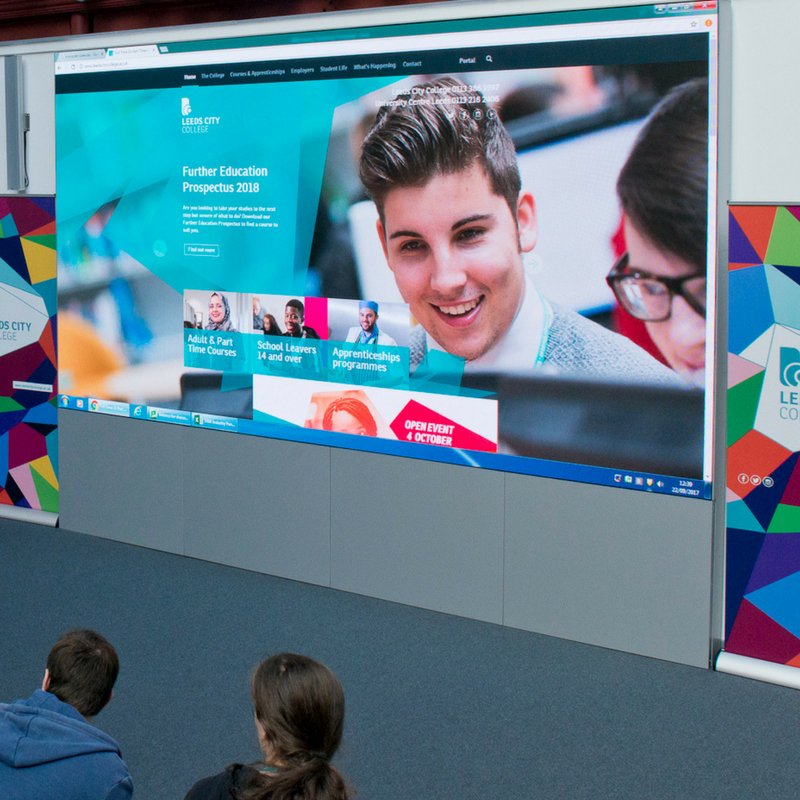 AV2000_UK's tweet photo. Take a look at our case study here to see how we helped Leeds City College with their LED Video Wall! @leedscitycoll #VideoWall #AVTech #AVTweeps  https://t.co/jAKjbMgxg0 https://t.co/i7RlHBI46Q