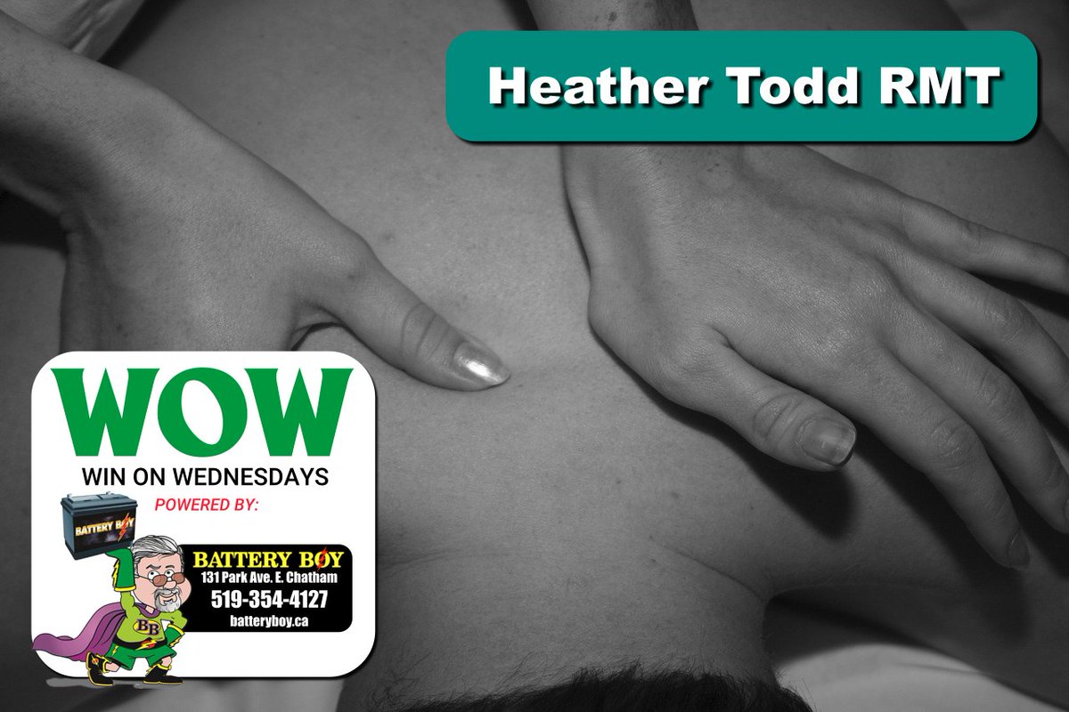 SydenhamCurrent's tweet photo. #BatteyBoy #WOW Two people will win a 45-minute massage from Heather Todd RMT in #Wallaceburg! https://t.co/XOiZbzxeLu #Day1 #TwoWinners https://t.co/pudh29No9K