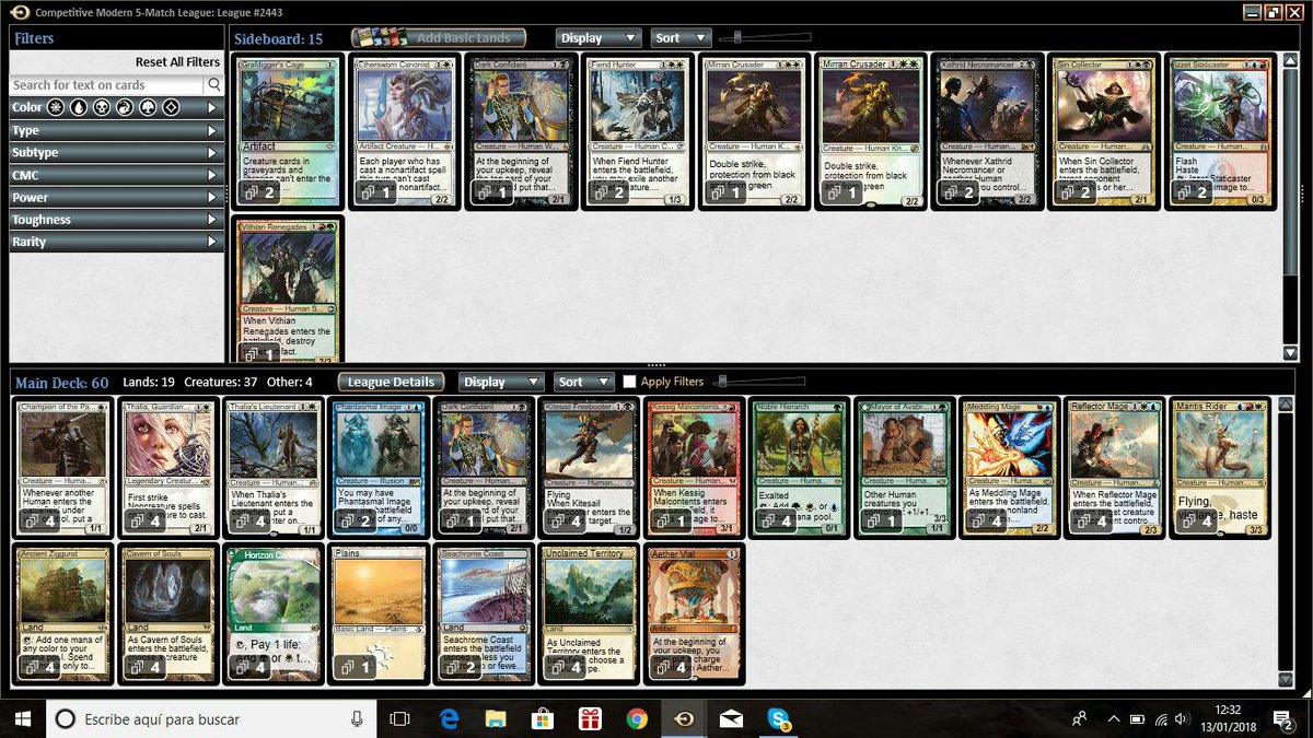 DocOcio's tweet photo. Con esta lista de 4C Humans llegó a la final del #SuperModern nuestro amigo @Aurebal, torneo celebrado el pasado sábado😊
¿Qué os parece? Yo me la monto ahora mismo😉 (Aitor)
@santball @wizards_magicES https://t.co/MTd4hwNTkB