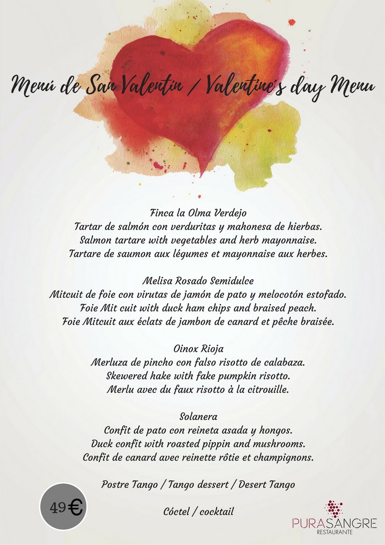 pacofloreschef's tweet photo. Os presentamos nuestro menú de San Valentín.
#lacalademijas https://t.co/awmcMWFcjG