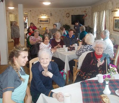 CareIndustryNew's tweet photo. HC-One care home residents celebrate Burns Night with haggis and Irn Bru #carehomes in #FortWilliam . Lovely to see residents enjoying themselves #EncourageActivity https://t.co/1ocXPUCpnA https://t.co/4B3IUfhaUM