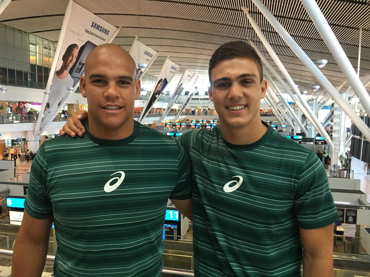 YouthWeeks's tweet photo. Congrats to Zain Davids and Muller du Plessis who will join the @Blitzboks in New Zealand for the NZ7s @gimnasiumpaarl @Rondebosch_Boys @ASICS_ZA https://t.co/tG3An0Ioz5