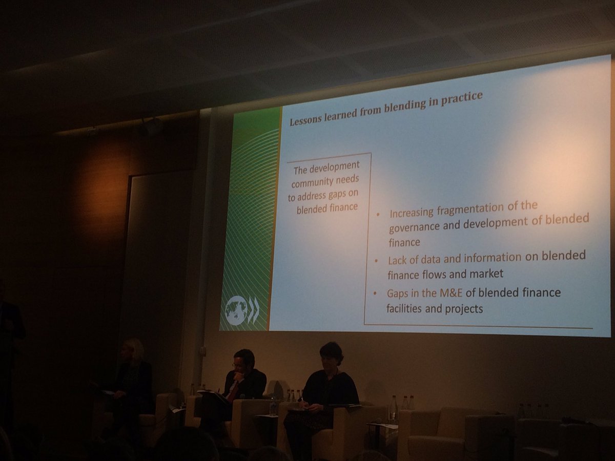 CRFClarke's tweet photo. @OECD lessons learned from blending in practice: gaps in M&amp;E of facilities and projects. Only 20% of DAC members have M&amp;E system. @ItadLtd #PF4SDG https://t.co/zpVEvBmAqe