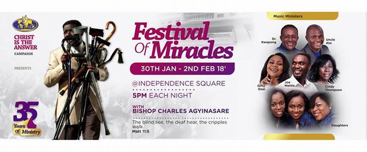 XtianEventsgh's tweet photo. #GHCE Festival Of Miracles
#JanuaryEvents
#MightySaviour #GHCE https://t.co/GXkyk5e9AM