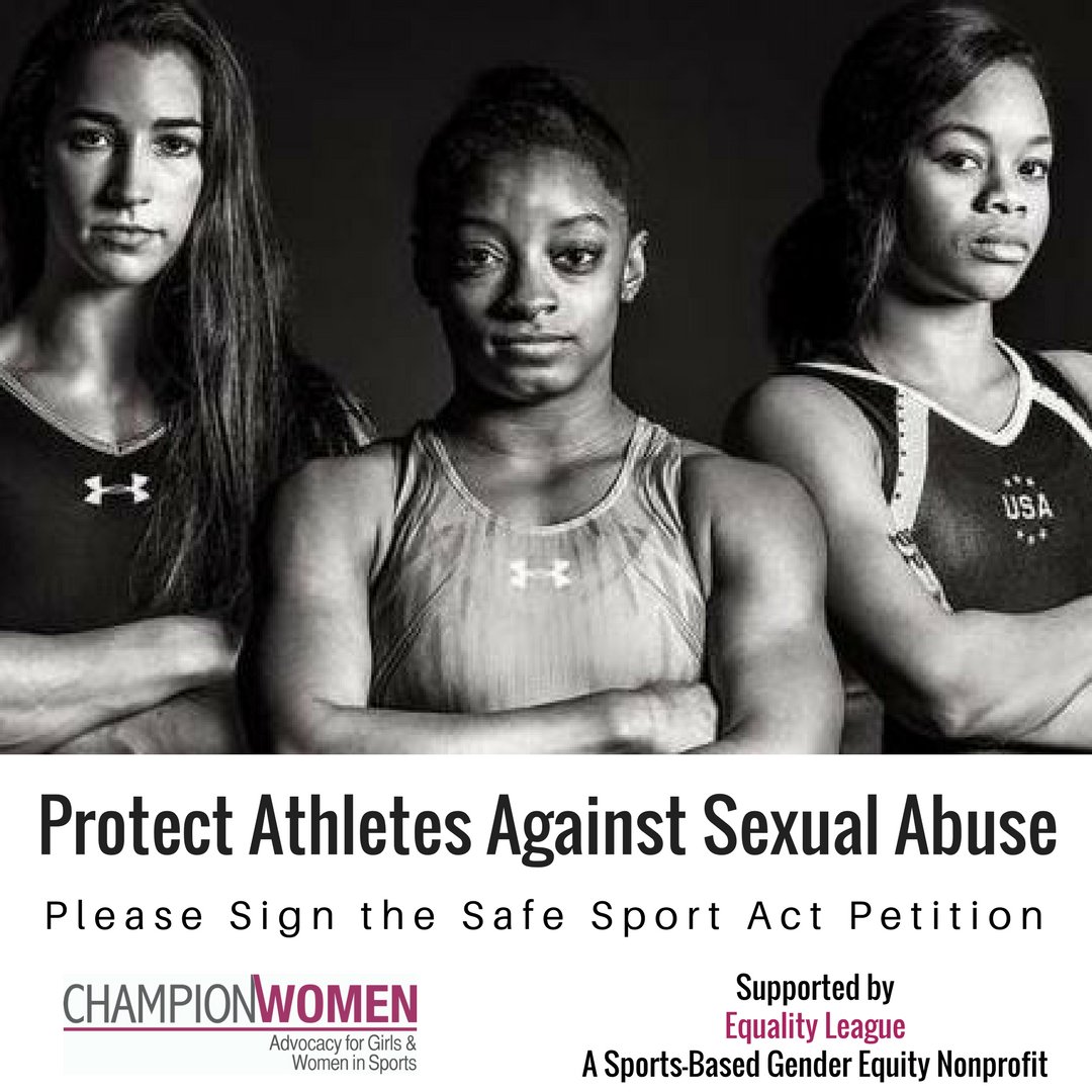 equalityleagues's tweet photo. Please help #ProtectAthletes from sexual abuse by adults in power! The bipartisan #SafeSportAct has been passed by the Senate. We need your help to call on @GOPLeader Kevin McCarthy + @SpeakerRyan to get it through the House vote + signed into law. https://t.co/11FqNvucCD https://t.co/YecCfmrNw3