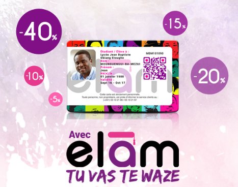 ElamEdu's tweet photo. ELAM TU VAS TE WAZE !!!

Achètes ta #CarteELAM à #5000FCFA seulement et bénéficies de #Réductions chez nos différents #Partenaires
Consultes notre annuaire en ligne et découvres ce qui t’attend https://t.co/gmEZVT1oHY

#Étudiants
#Gabon
CarteELAM https://t.co/RVH0eJ5xeq
