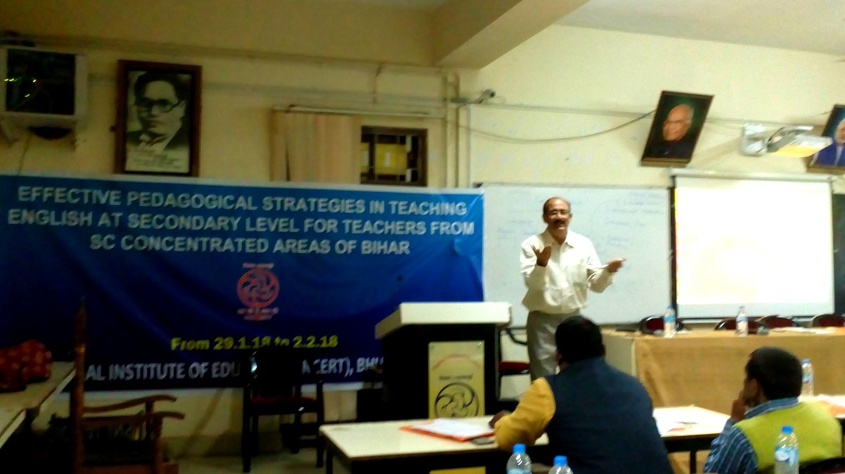 riebbsr's tweet photo. Training program on Effective Pedagogical Strategies In Teaching #English Language at #SecondaryLevel for Teachers of SC Dominated Areas of Bihar https://t.co/9f9g9SR7GN