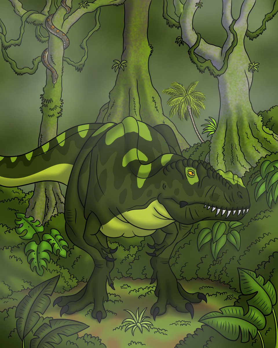 BrandonPilcher's tweet photo. Sniffing for breakfast...#tyrannosaurusrex #dinosaur #paleoart #art #artistsontwitter https://t.co/lLcRjRzBtc