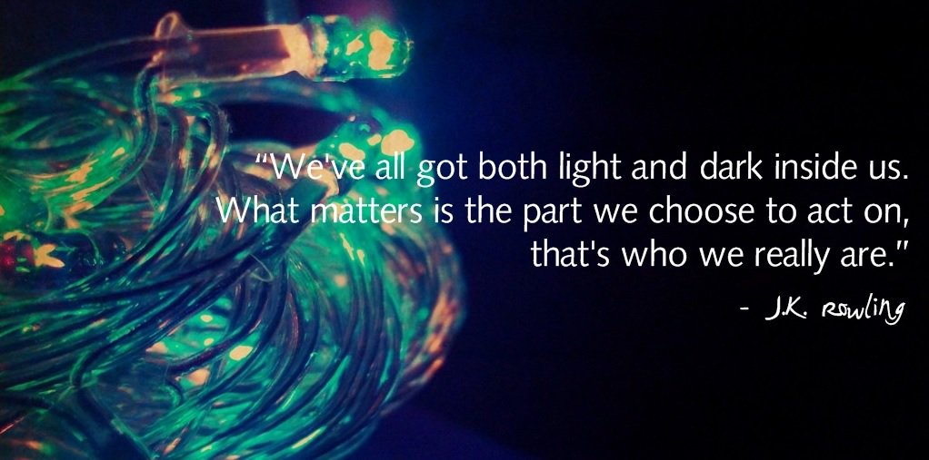 WritersEdit's tweet photo. We've got both light and dark inside us. What matters is the part we choose to act on, that's who we really are. https://t.co/YCqkbYRrYX