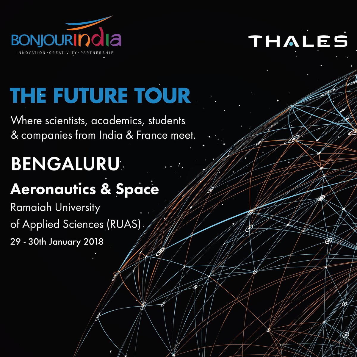 ifiofficiel's tweet photo. .@thalesgroup, proud partner of #BonjourIndia, is delighted to be a part of #TheFutureTour seminar on #Aeronautics and #Space in #Bengaluru today.
#CommonThread #Creativity #Innovation #Partnership https://t.co/mF0PQ7ZdDj