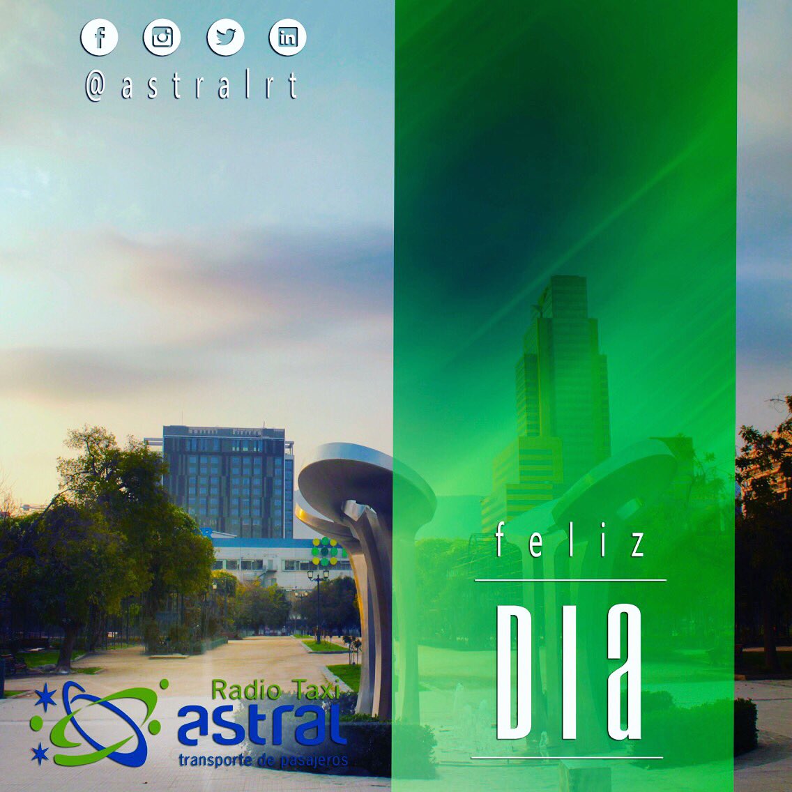 astralrt's tweet photo. Lunes de lograr todos tus objetivos…Feliz Día!
Contáctenos a través de https://t.co/vRHStZrwJG y síganos en nuestras redes sociales @astralrt para compartir un viaje de Seguridad y Confort.
#felizsemana #felizdia #exitosasemana #radiotaxi #astralrt #seguridadyconfort #scl #chile https://t.co/JBCQZafh1Q