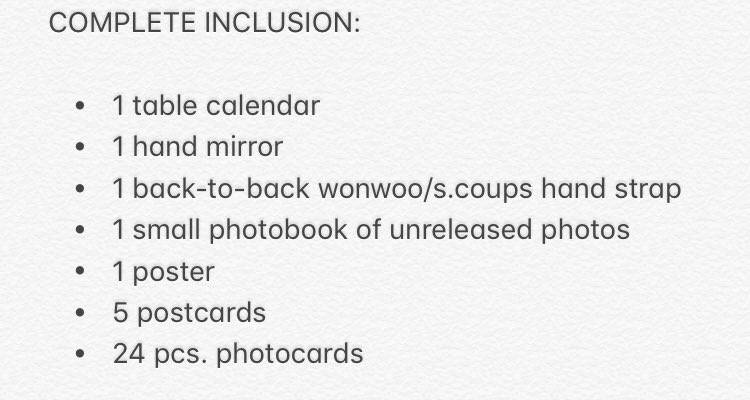 lovehwangdo's tweet photo. [ WTS / LFB ] PLS HELP RT!

SELLING ONE COMPLETE SET OF 
@/SummerWalk_9596’s 2018 SEASONS GREETINGS, “SUMMER OBSESSION.”

it’s onhand! i’ll ship it one day after you pay. huhu someone pls buy it!!! dm for price! PH ONLY. 

#FindACarat #Woncheol #SeventeenPH https://t.co/ccELOyI12f