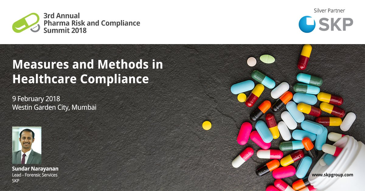 Nexdigm_'s tweet photo. Join Sundar Narayanan, Lead - Forensic Services at the 3rd Annual Pharma Risk &amp; Compliance Summit 2018 as he discusses the measures and methods of #healthcare compliance monitoring.
#PharmaRisk #DataProtection #PharmaCompliance #QualityCompliance #Treatment https://t.co/eCeH6m8ZiN