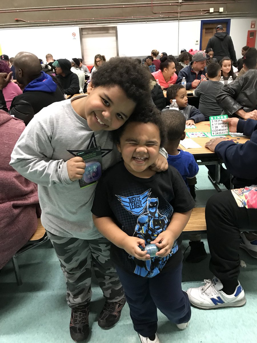 Winters Bingo Night! Mr. Ferreria getting help calling number! Some happy WINNERS! ❤️