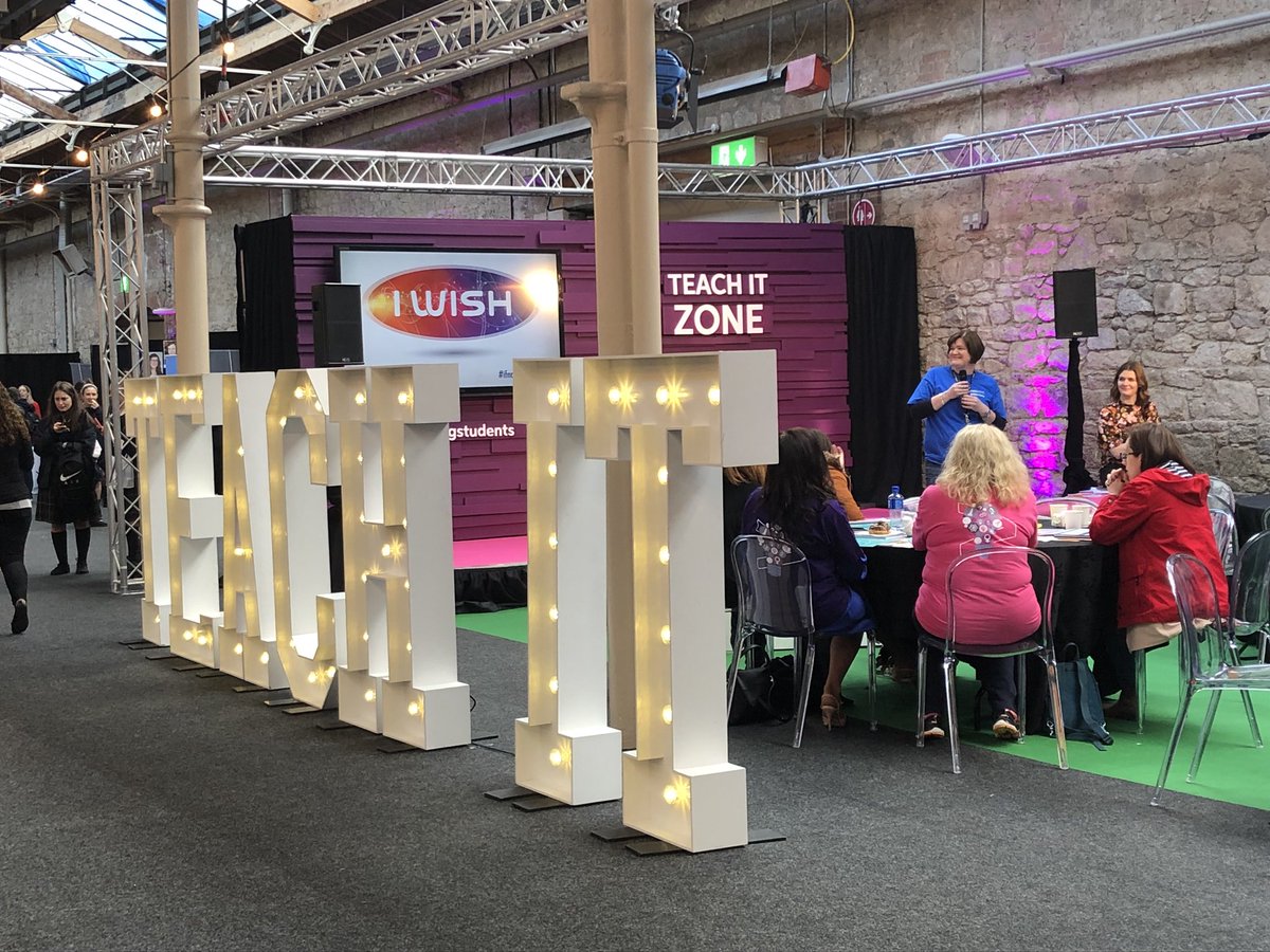 VMwareIreland's tweet photo. Sarah O’Donnell speaking at the #teachitzone at #iwish18 informing teachers about the opportunities for their students at companies like @vmwarecork #considerstem https://t.co/tTQNdOPQpS